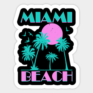 Miami beach vintage retro Sticker